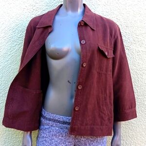 LIZ CLAIBORNE LADIES VINTAGE SILK/LINEN BLEND LUX JACKET